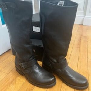 FRYE *NEW* BLACK VERONICA SLOUCH LEATHER BOOT WOMENS SIZE 6